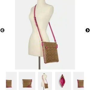 Coach Rowan Canvas/leather File Bag- C155